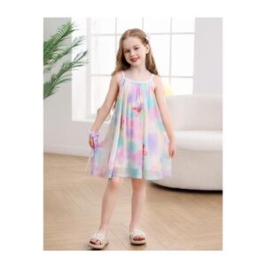 Colorful Tie-Dye Sleeveless Dress